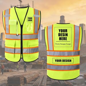 Reflective Work Vest with Pockets